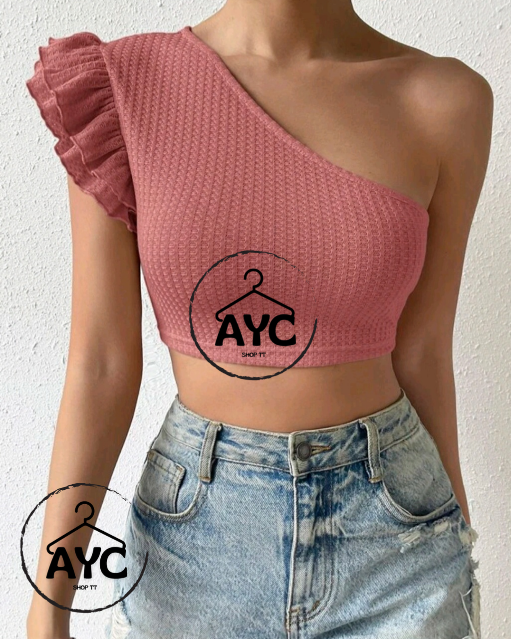 One Shoulder Ruffle Top