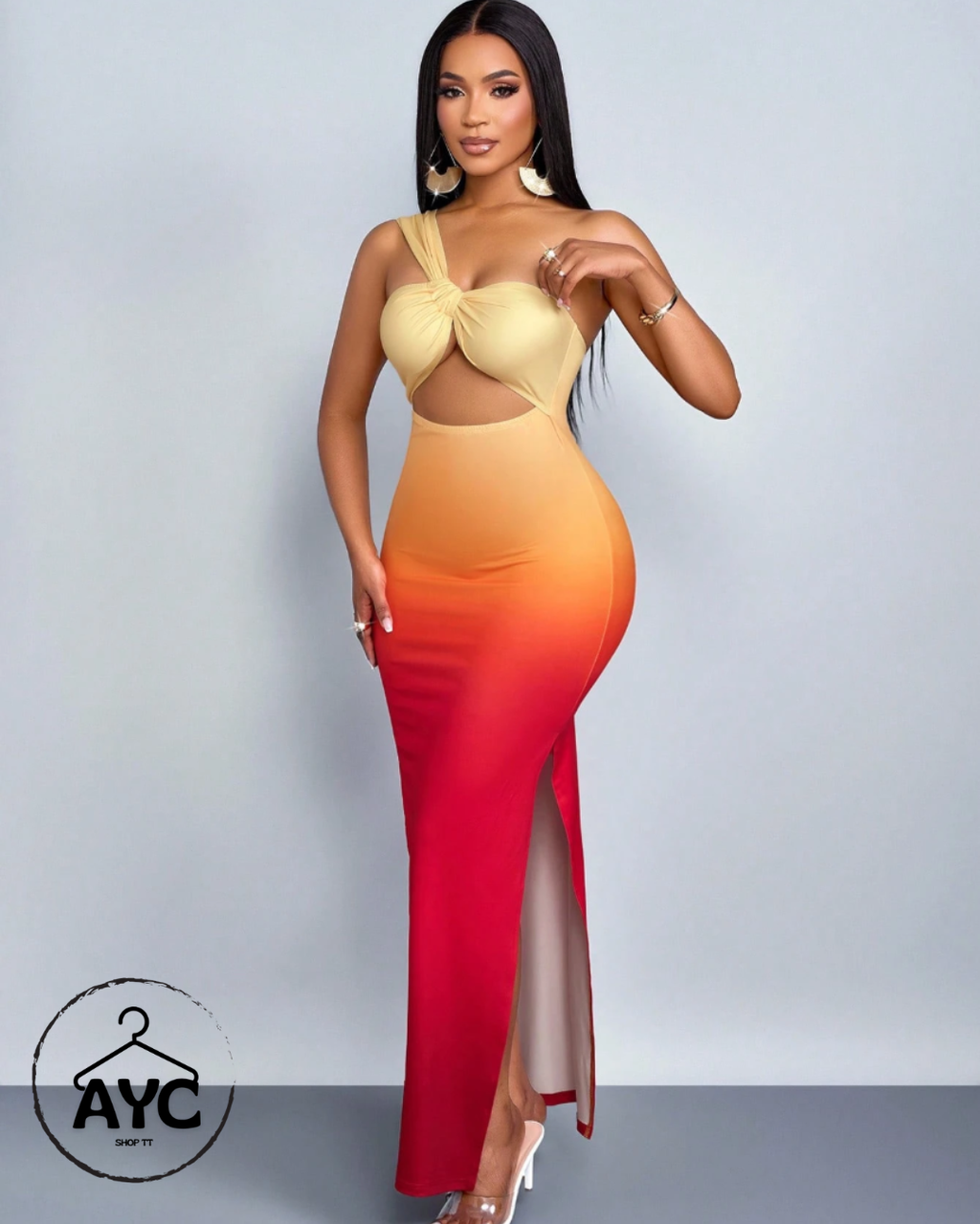 Tropical Gradient Dress